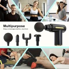 Massage Gun Deep Tissue – Portable Massager Gun with 6 Speeds – Muscle Massage Gun Hand Held Massager for Shoulder Body Back Relaxation – Muscle Percussion Massaging Handheld Muscle-Gun