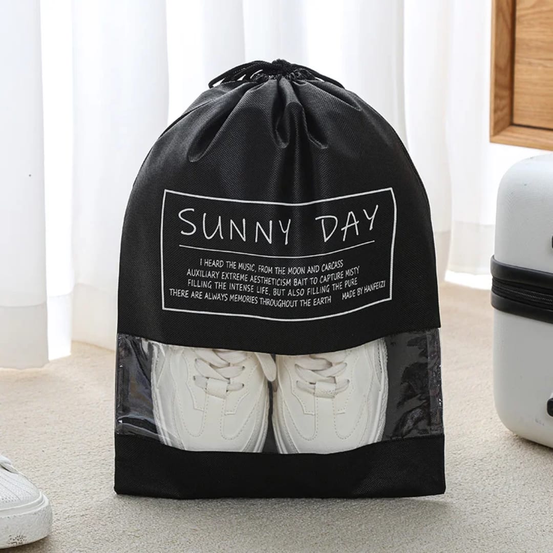 Travel shoe storage Bag non woven  drawstring for shoes clothes