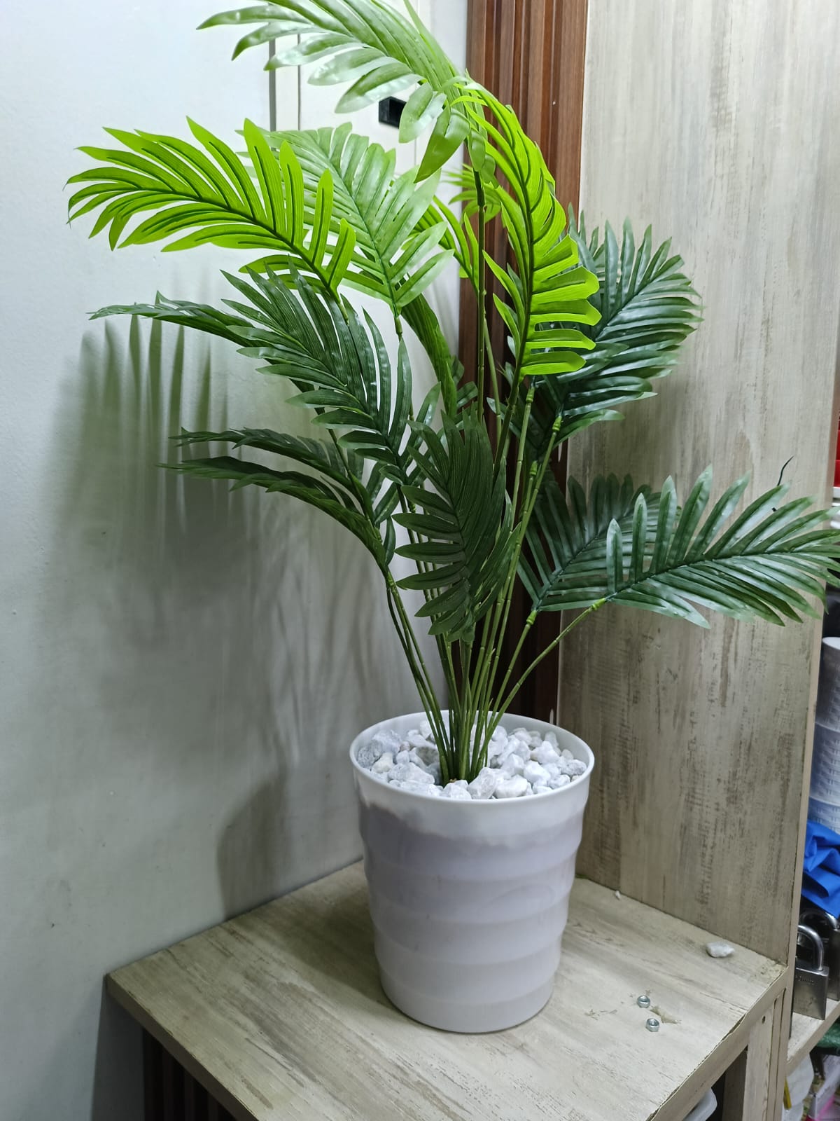 Artificial Palm Flower , Decor Stones Plus A Vase