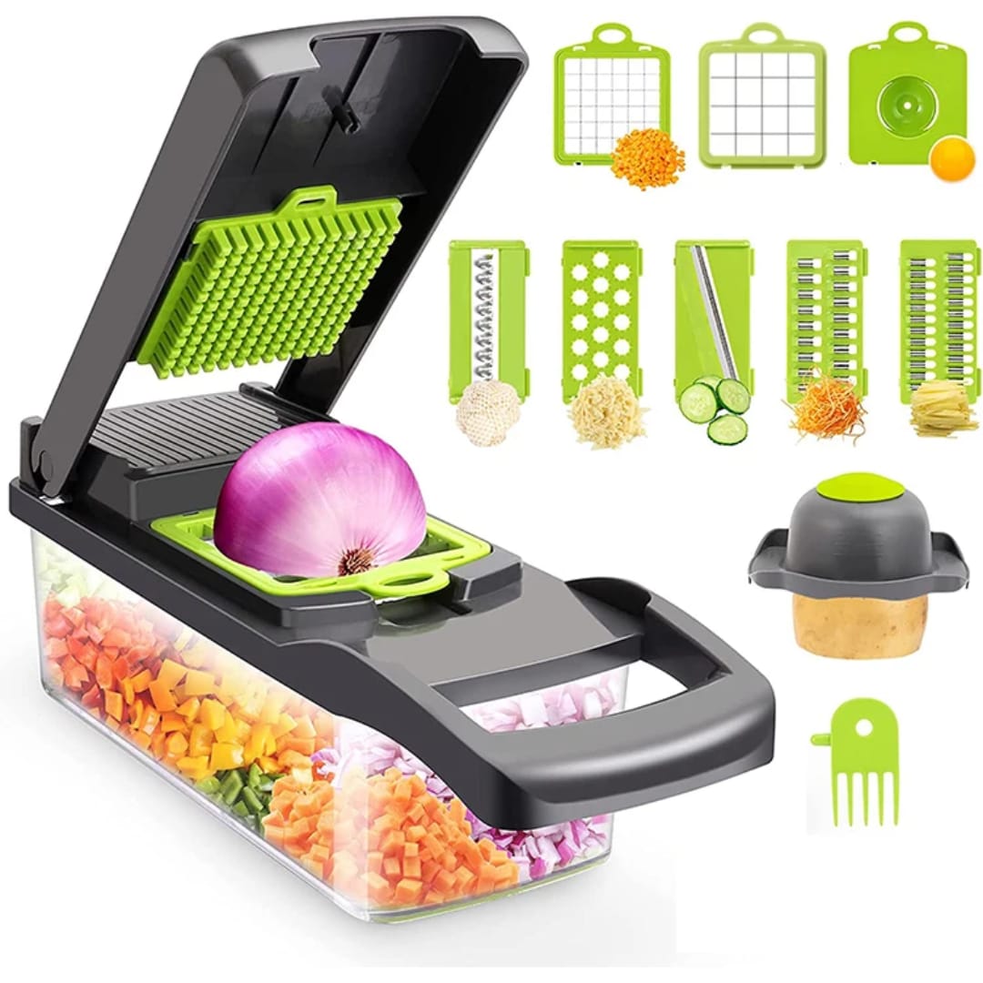 16 in 1 Multifunctional Food Chopper Vegetable Chopper Onion Chopper Kitchen Vegetable Slicer Dicer Cutter Veggie Chopper