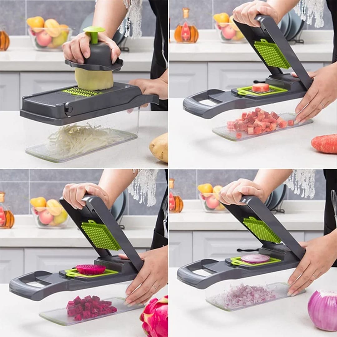 16 in 1 Multifunctional Food Chopper Vegetable Chopper Onion Chopper Kitchen Vegetable Slicer Dicer Cutter Veggie Chopper