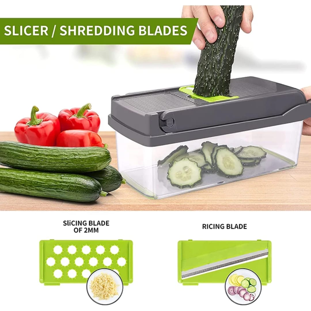 16 in 1 Multifunctional Food Chopper Vegetable Chopper Onion Chopper Kitchen Vegetable Slicer Dicer Cutter Veggie Chopper