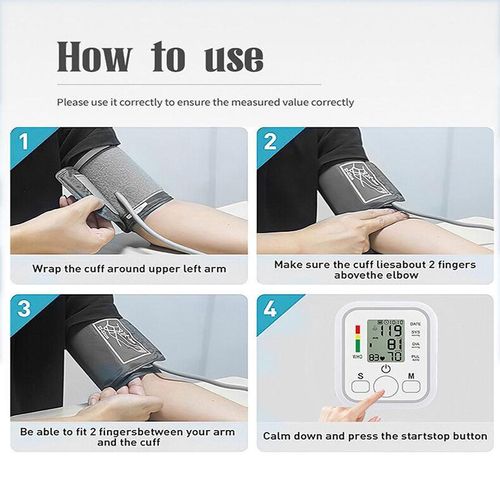 Blood pressure monitor Machine- Digital BP Monitor Machine Portable Digital Blood Pressure Monitor Arm Blood Pressure Monitor with Voice-