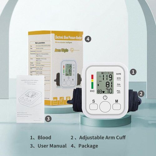 Blood pressure monitor Machine- Digital BP Monitor Machine Portable Digital Blood Pressure Monitor Arm Blood Pressure Monitor with Voice-