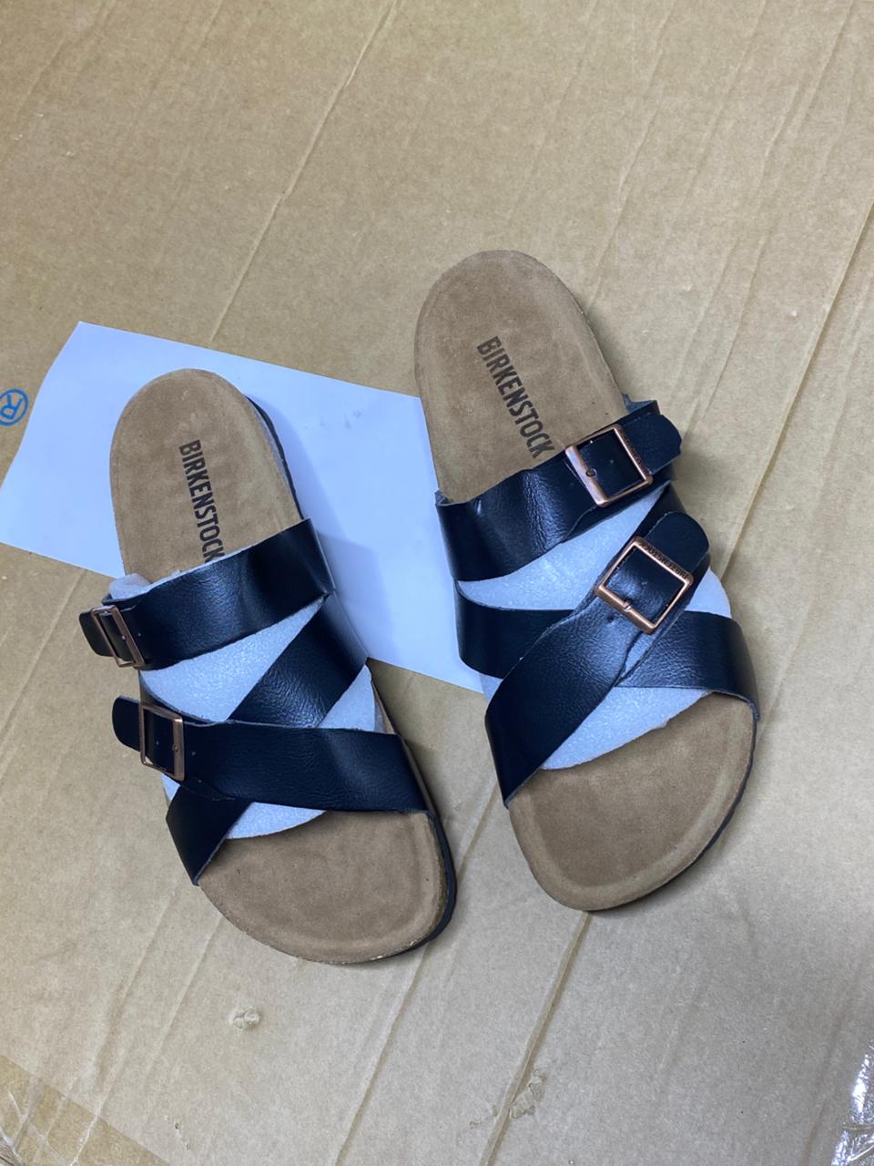 Classic Birkenstock  Sandals Men's Summer Slides Birkenstock Opens Rubber Sole New Sandals and Slippers Men's Sandals Adult Beach Open Shoes Non-slip Open-toe Generic  Sandals