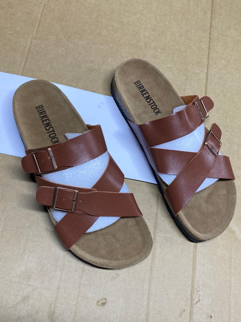 Classic Birkenstock  Sandals Men's Summer Slides Birkenstock Opens Rubber Sole New Sandals and Slippers Men's Sandals Adult Beach Open Shoes Non-slip Open-toe Generic  Sandals