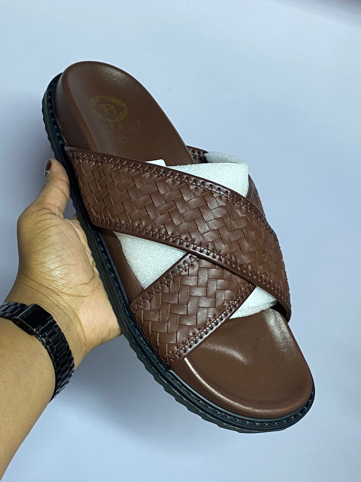 Classic Botbuy Sandals Men's Summer Slides Opens Rubber Sole New Sandals and Slippers Men's Sandals Adult Beach Open Shoes Non-slip Open-toe Sandals