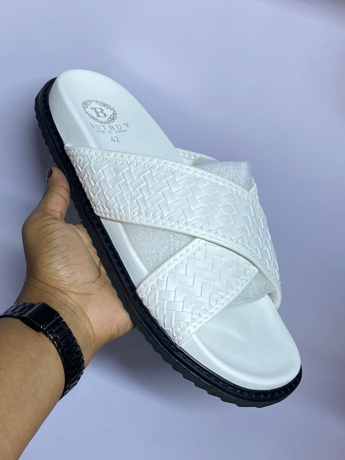 Classic Botbuy Sandals Men's Summer Slides Opens Rubber Sole New Sandals and Slippers Men's Sandals Adult Beach Open Shoes Non-slip Open-toe Sandals