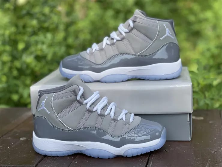 KIDS Air Jordan 11 Retro 'Cool Grey' Quality Sneakers Girls and Boys Sports Shoes Sizes 31-36