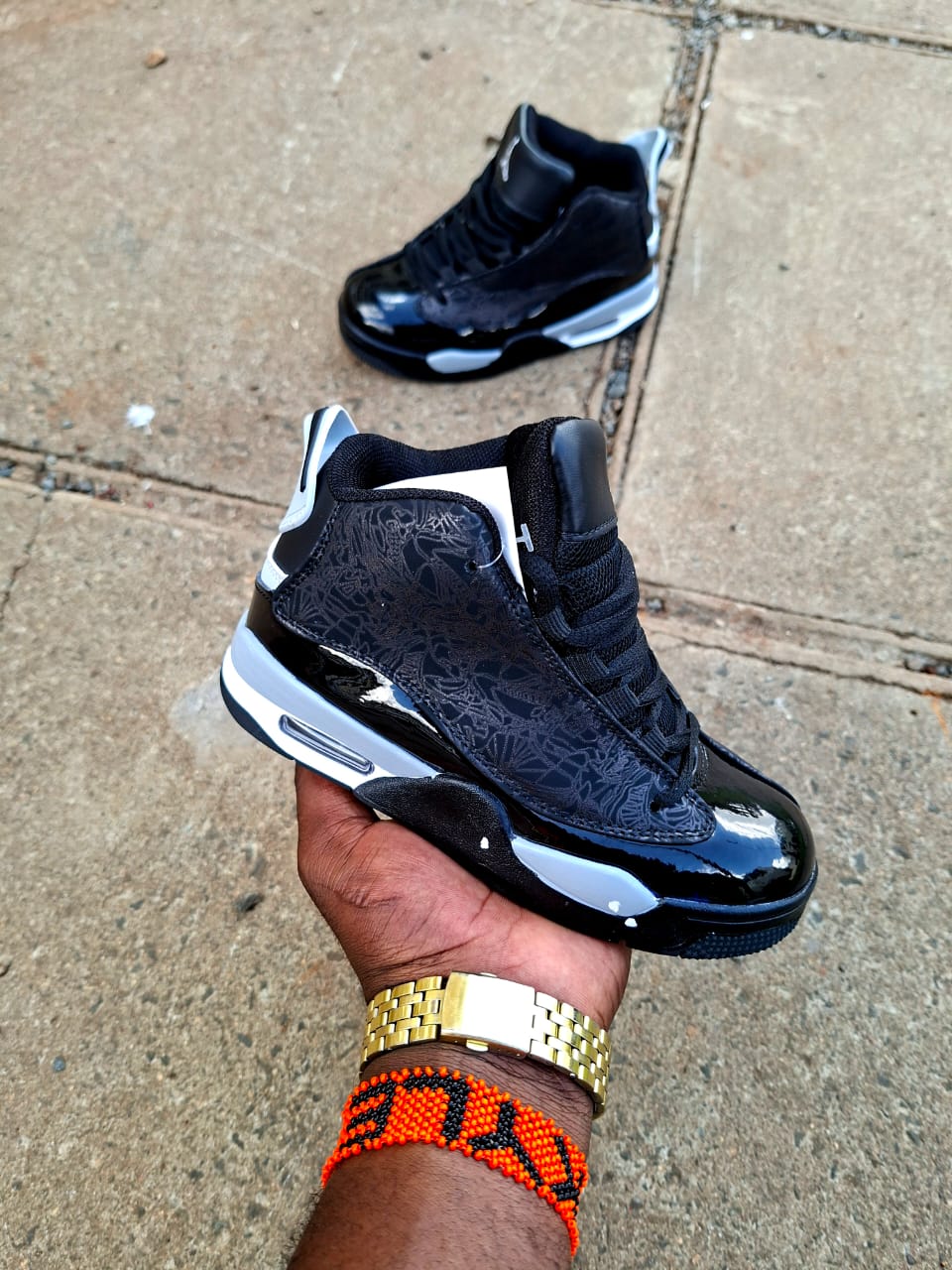 KIDS Air Jordan Dub Zero  'Cool Grey' Quality Sneakers Girls and Boys Sports Shoes Sizes 31-36