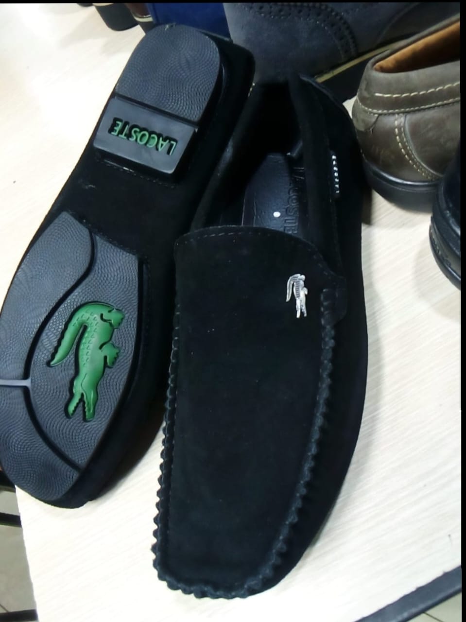 NEW ARRIVALS Suede Lacoste Loafers for Men official and casual black Men's Fashion Generic Suede Loafers Slip-on loafer with Class and Luxury Size 39-45