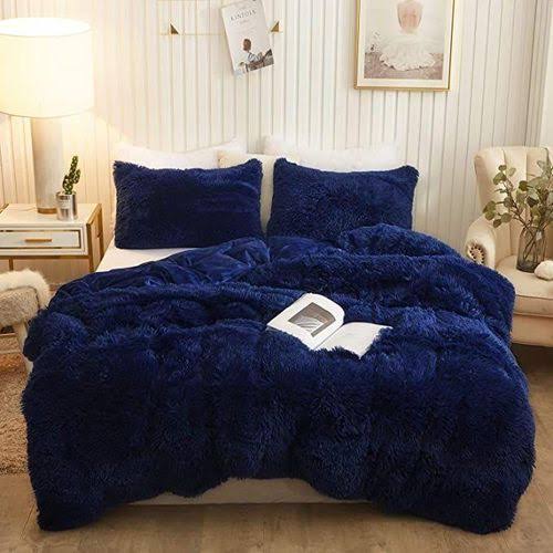6*7 6pc Luxury designs Velvet Plush Fluffy Duvet set Bedding Sets Comforter Set Bedding Duvets (1pc Duvet, 1pcs Bed sheet, 4pcs Pillow covers)