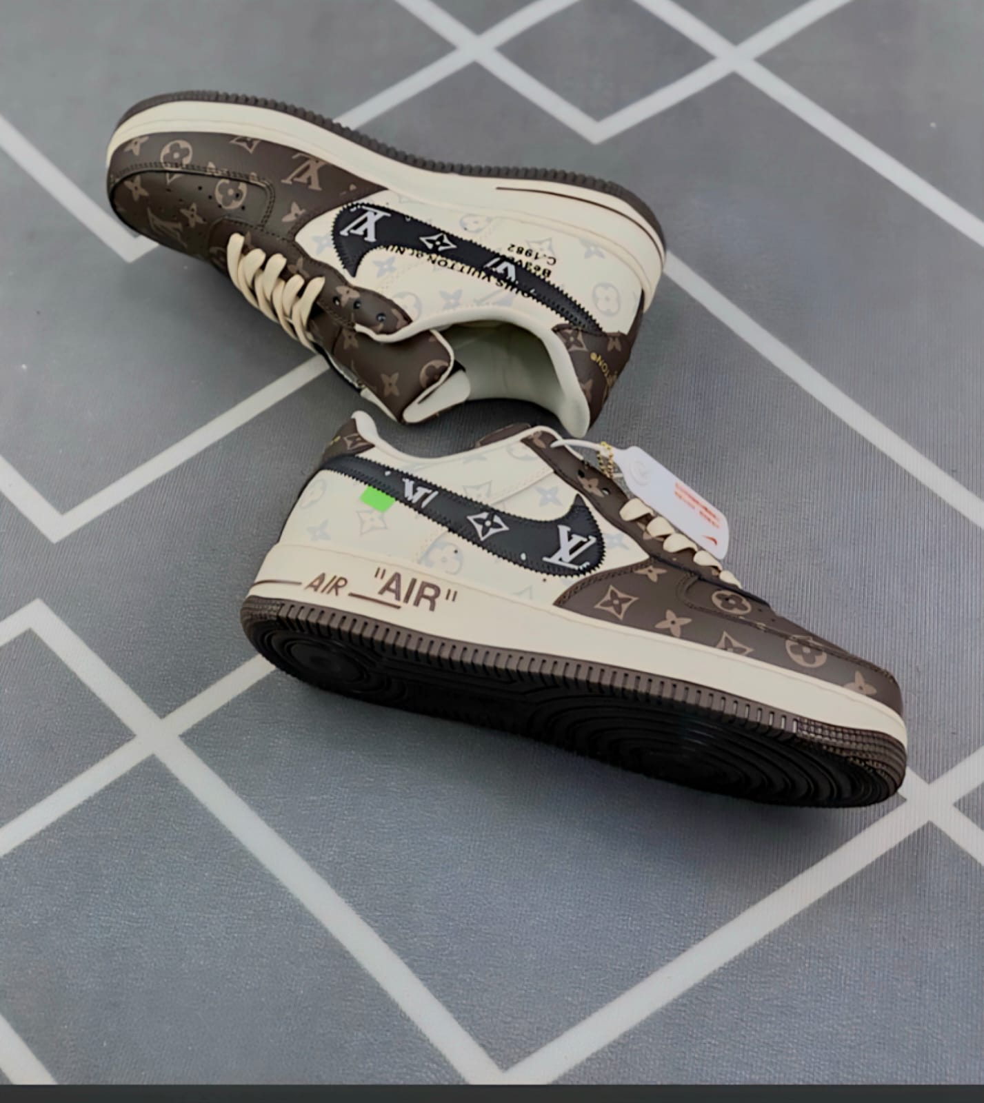 [KILIMALL SPECIAL OFFERS] Brand New Fashionable Nike Airforce 1 Louis vuitton low brown Sneakers Unisex Generic Shoes For Men And Women Sizes 40-45