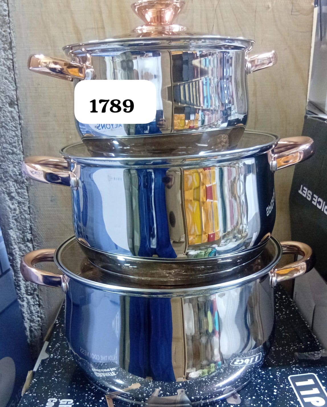 6PCS Kaisa Villa Stainless Steel Cookware Set – Induction Compatible Pots & Pans, 6-piece stainless steel cookware set perfect for everyday cooking, Induction compatible, works on gas, electric.