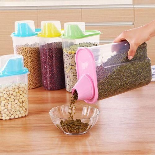 CLEARANCE OFFER 2L Transparent Cereal Container With Gradient Mouth