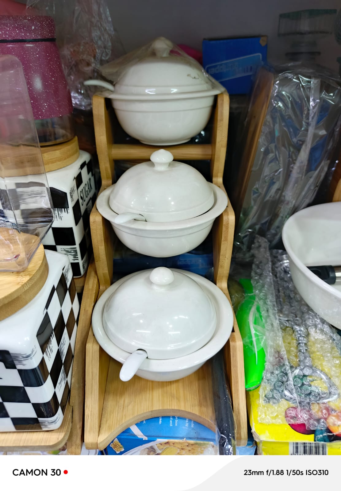 CLEARANCE OFFER 3 White Ceramic sugar bowls dish with lid
