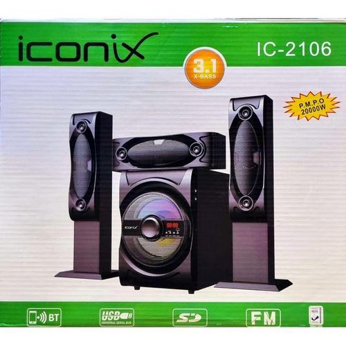 CLEARANCE OFFER Iconix 200000W POWERFUL HOMETHEATRE SYSTEM BT/USB/FM-TALL BOY