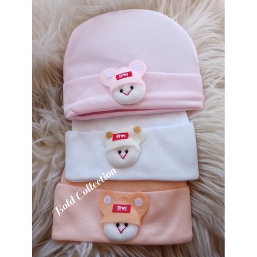 CLEARANCE OFFER Fashion 3PACK Cutest Warm Cotton NEWBORN Baby Caps