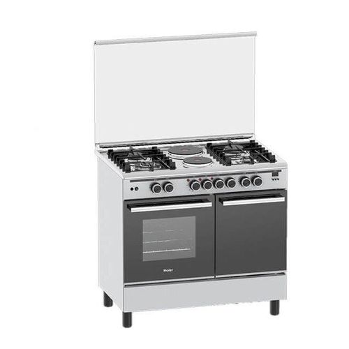 CLEARANCE OFFER Haier 4Gas Burners + 2Electric Hotplates, 60×90 Standing Cooker