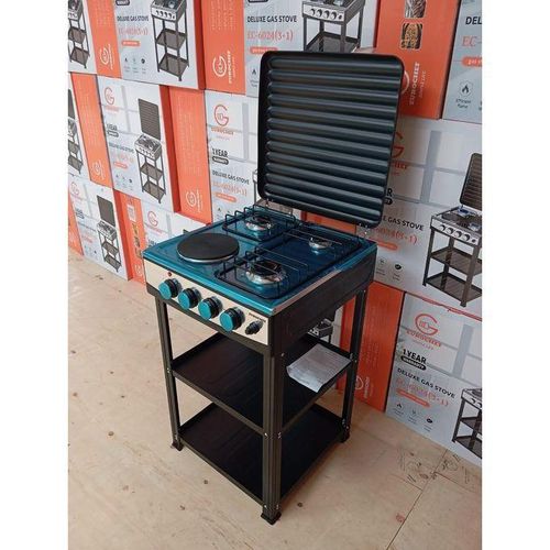 CLEARANCE OFFER Eurochef 3 gas +1 electric standing cooker with shelves