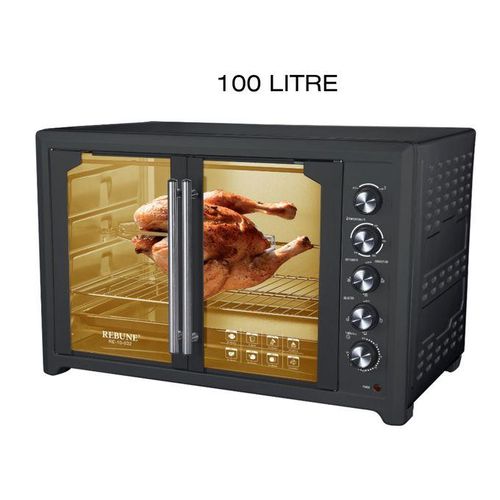 CLEARANCE OFFER Rebune Electric Oven Conventional French Oven 100LT 2800W Fan Assisted 4 Stage Switch Heating Selection 60Minute Timer