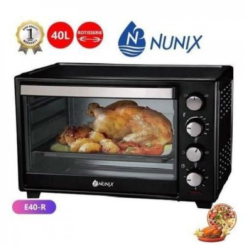 CLEARANCE OFFER Nunix 40L Electric Rotisserie Oven – Baking, Grilling, Roasting – Adjustable Timer & Temperature –