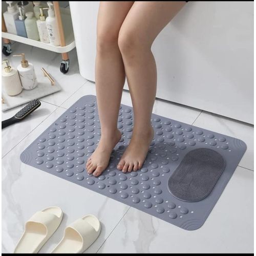 CLEARANCE OFFER Rectangular Non Slip Bathtub Shower Mat Anti Slip Bath Mats With Foot Scrubber