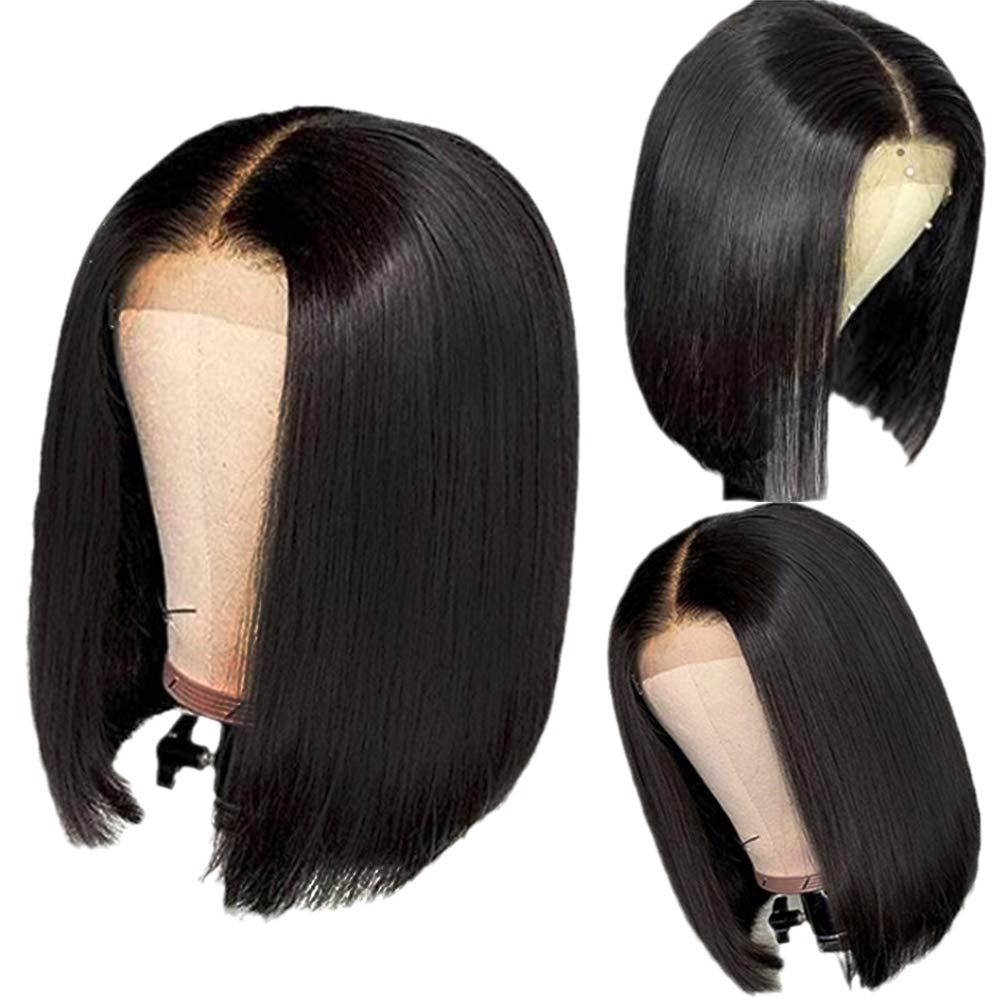 Wig for women black short straight hair bobo wigs mid cut short hair short straight hair