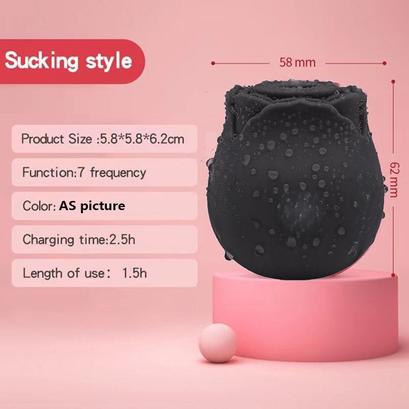 HOT SALE Black Rose Sex Toy For Ladies Sex Products For Women Sucking Vibration Female Licking Massage Masturbation sex toys adult gift - image 7