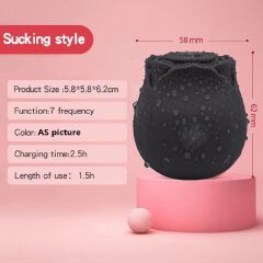 HOT SALE Black Rose Sex Toy For Ladies Sex Products For Women Sucking Vibration Female Licking Massage Masturbation sex toys adult gift