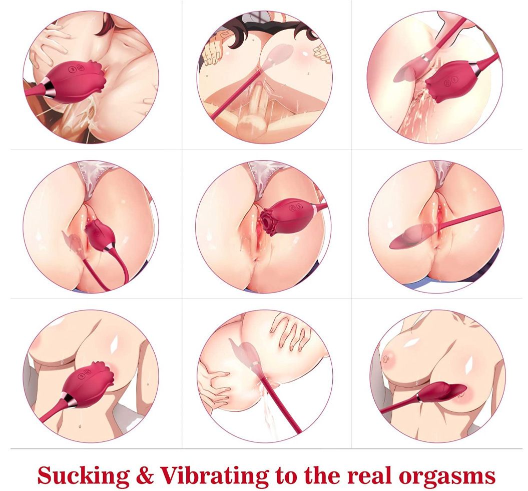 HOT SALE Rose Sex Toy For Ladies Sex Products For Women Sucking Vibration Female Licking Massage Masturbation sex toys adult gift
