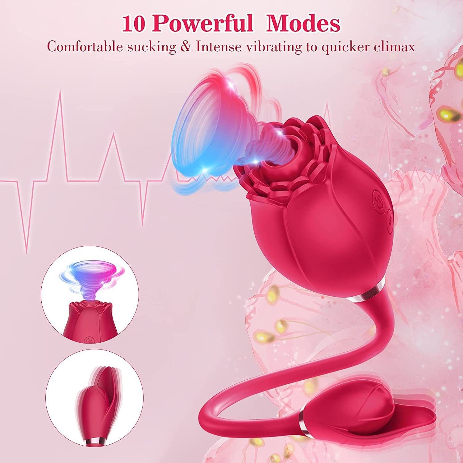 HOT SALE Rose Sex Toy For Ladies Sex Products For Women Sucking Vibration Female Licking Massage Masturbation sex toys adult gift
