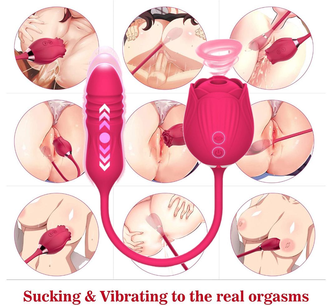 HOT SALE Rose Sex Toy For Ladies Sex Products For Women Sucking Vibration Female Licking Massage Masturbation sex toys adult gift #hua man ting2
