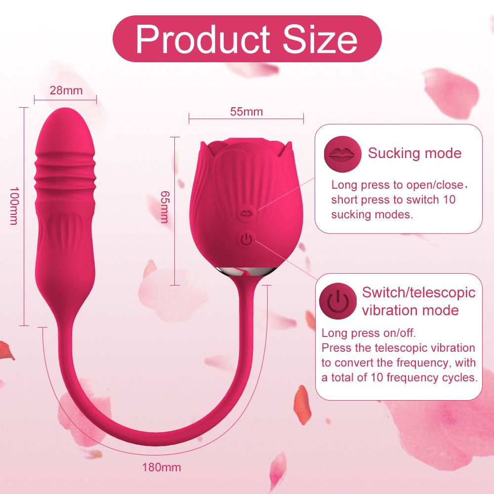 HOT SALE Rose Sex Toy For Ladies Sex Products For Women Sucking Vibration Female Licking Massage Masturbation sex toys adult gift #hua man ting2