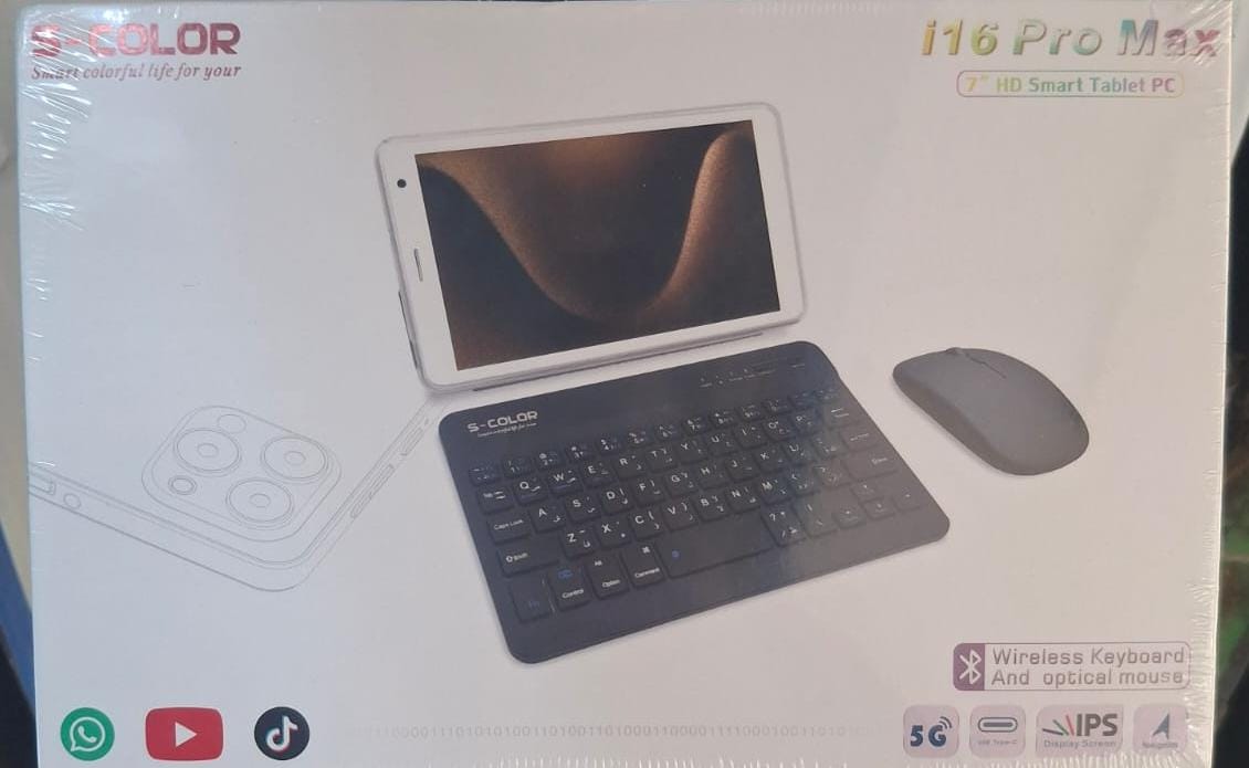 1Pc High Quality S-COLOR  7" HD Smart tablet  5G with  Sim Card slot Android 13 16GG + 256GB 13.0Mp + 13.0 Mp Camera 5000mAh  battery