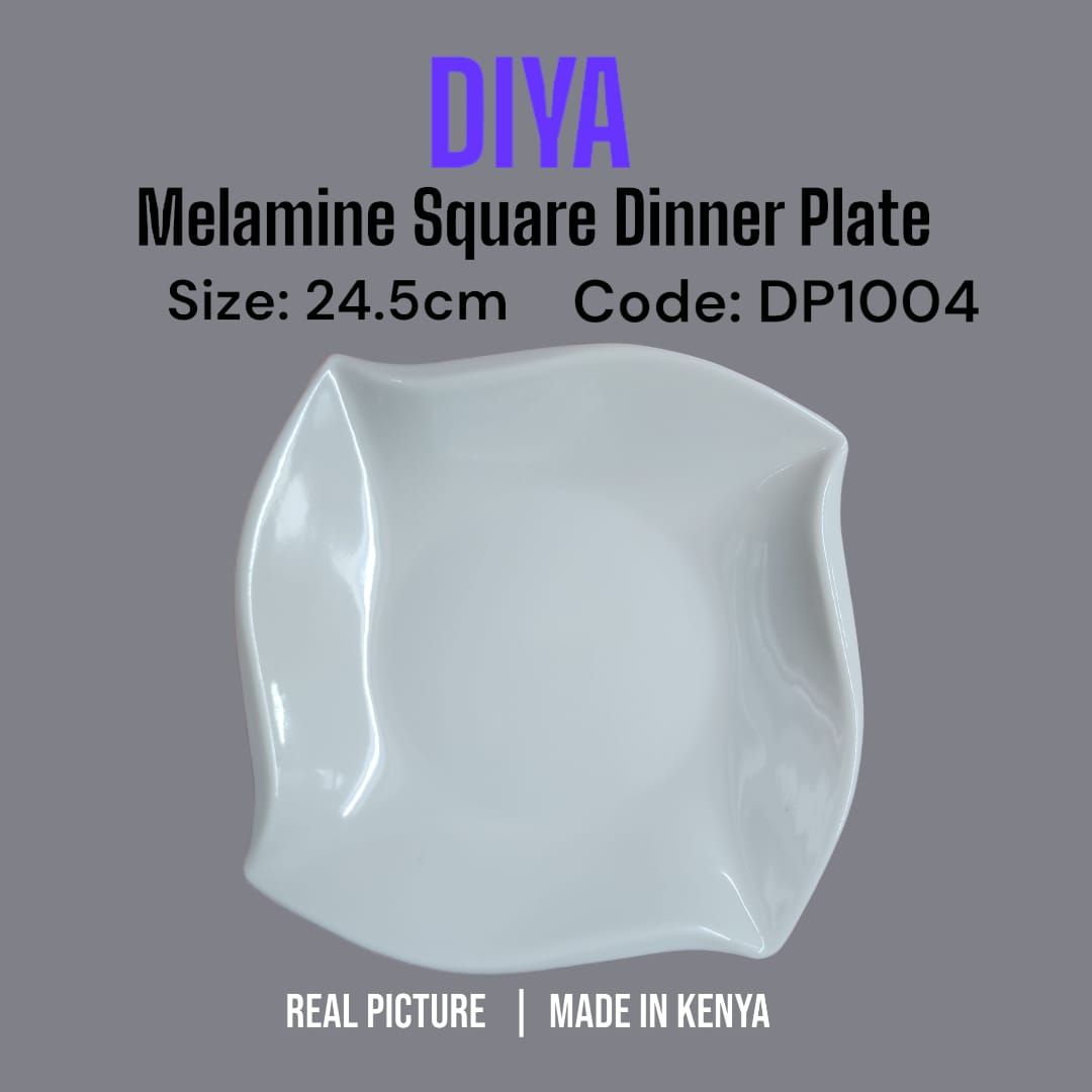 [ LOW PRICE+ ADDED OFFERS 🤩🤩✨ !!! ] 6Pcs Brand New Very Quality DP1004 Diya Melamine Square Dinner Plate Size: 24.5cm / 9.5" at Best Price