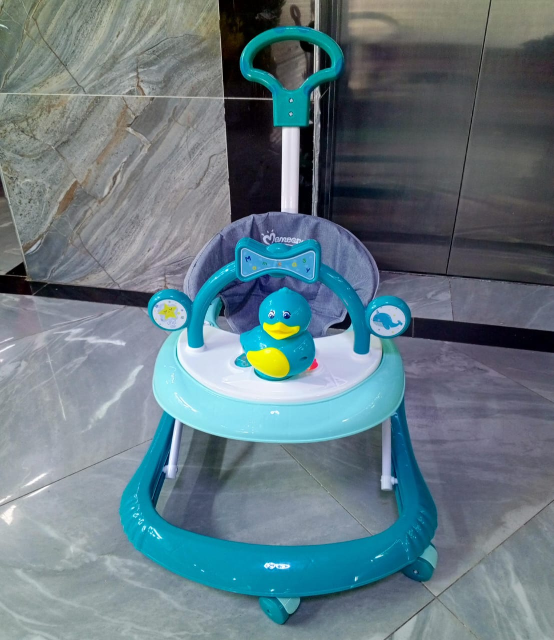 [ SHOP SMART AND SAVE BIG AT AN AMAZING OFFER PRICE 🤩🤩✨ !!! 1Pc Brand New Very Quality Durable & Stylish Baby walker with push handle & melody  at Affordable Price