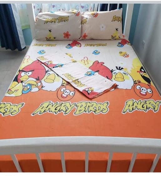 [🔥⚡ FLASH OFFER ⚡🔥 🥑🌽ONLY AT KILIMALL !!! ] [ 4 x 6 ] 4Pcs Classy Very Quality Durable & Stylish Cartoon themed bedsheets ( 2 bedsheets &   2  pillow cases ) at Best Price