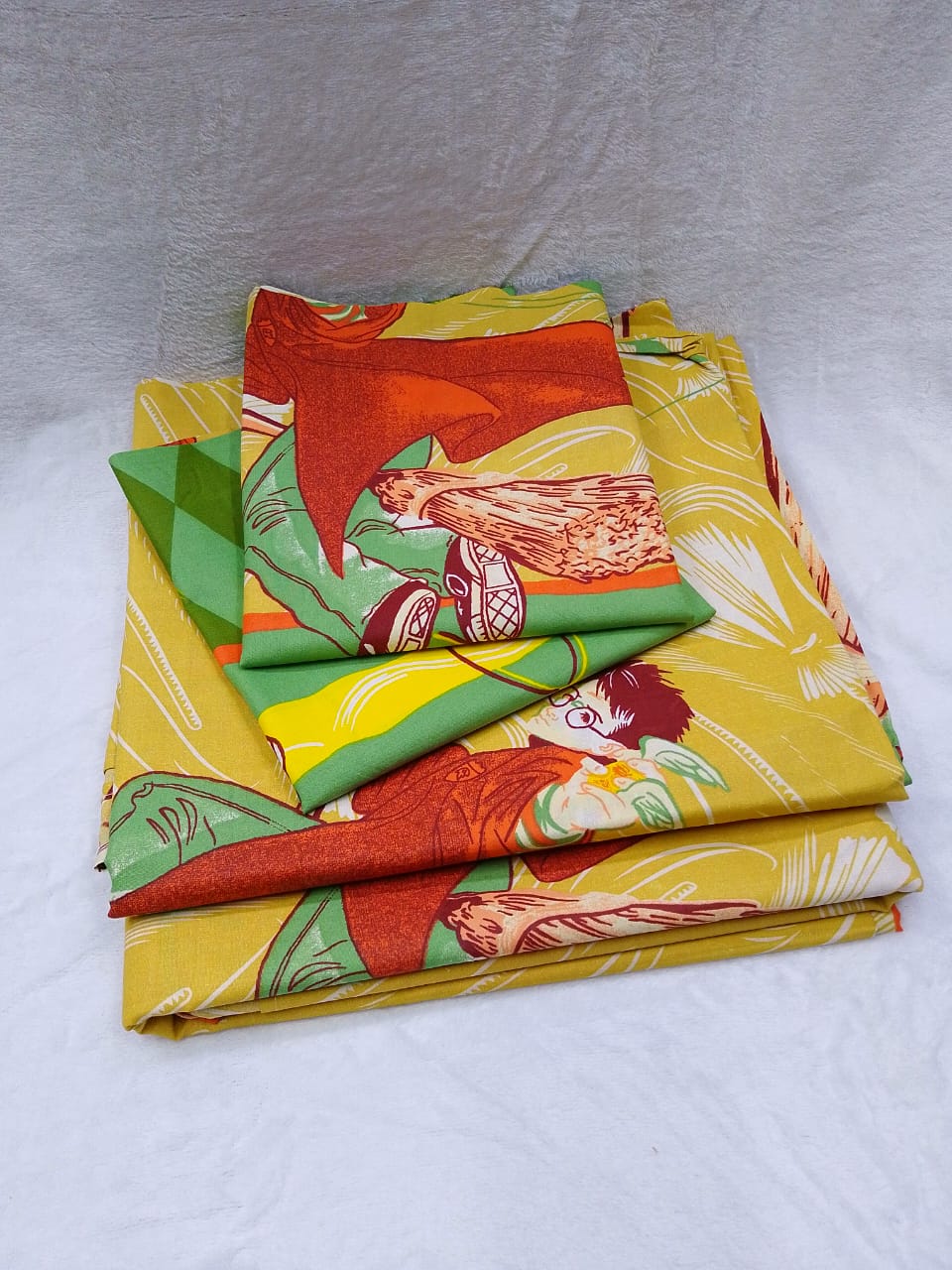 [🔥⚡ FLASH OFFER ⚡🔥 🥑🌽ONLY AT KILIMALL !!! ] [ 4 x 6 ] 4Pcs Classy Very Quality Durable & Stylish Cartoon themed bedsheets ( 2 bedsheets &   2  pillow cases ) at Best Price