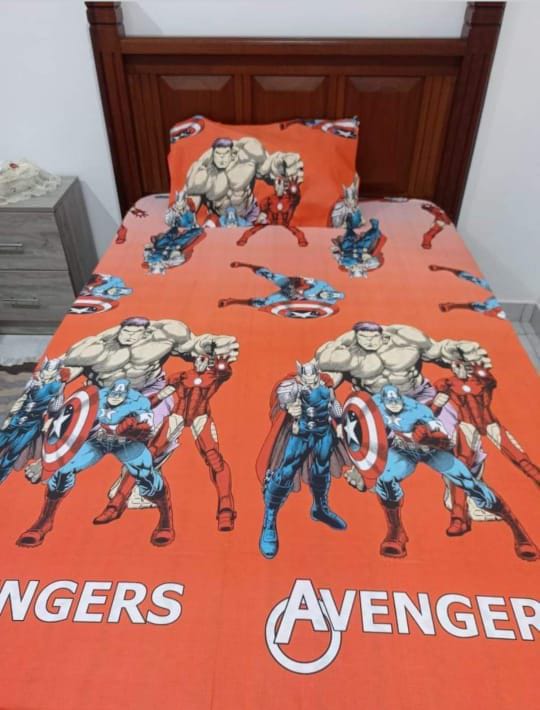 [🔥💰 BEST OFFER 💰🔥 🥑🌽ONLY AT KILIMALL !!! ] [ 4 x 6 ] 4Pcs Classy Very Quality Durable & Stylish Cartoon themed bedsheets ( 2 bedsheets &   2  pillow cases ) at Best Price