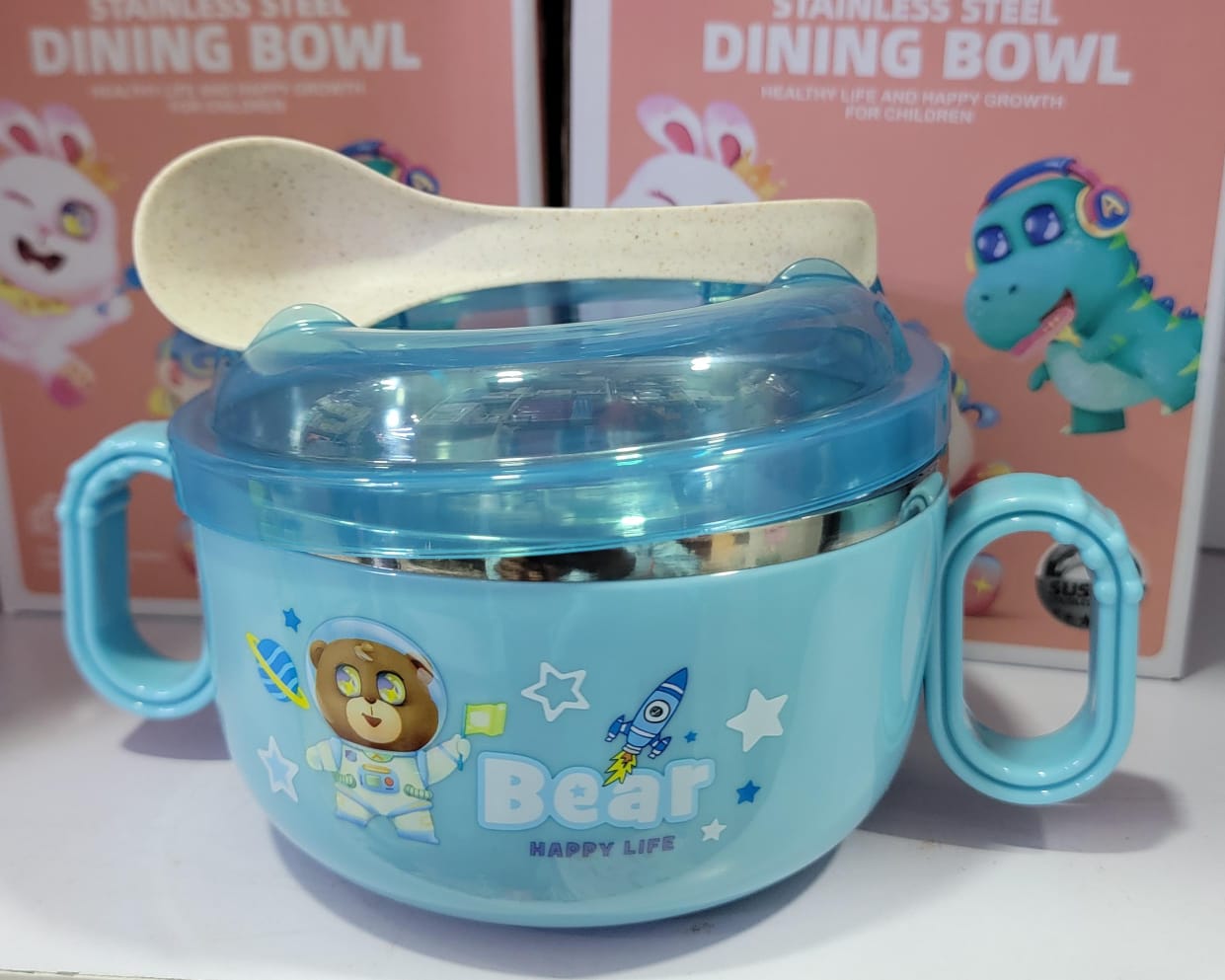 [ MAKES IT EASY AND SAVES COSTS 🤩🤩✨ !!! ]  Brand New Classy Very Quality Durable  Baby feeding set bowl and spoon  at Affordable Price