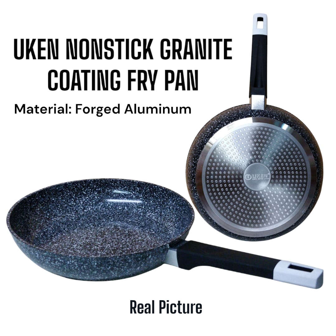 ⚡ FAST SELLING OFFER ⚡ - [ GRAB IT AT LOW PRICE+ ADDED OFFERS 🤩🤩✨ !!! ] 1PC CLASSY VERY QUALITY DURABLE UKEN NONSTICK GRANITE COATING FRY PAN SIZE; ⏺️UC2026 - 26cm   AT AFFORDABLE PRICE