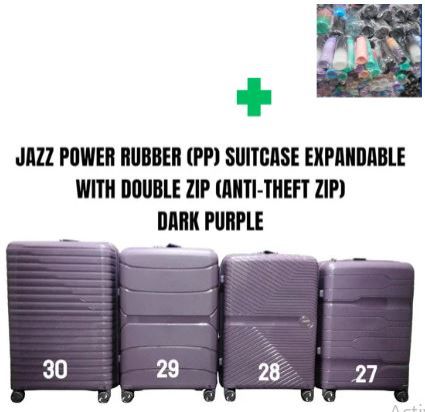 [🤑🥑🟡 REGULAR OFFER 🟡🥑🌽 ]✅️ -  3 IN 1 SIZE 27 BRAND NEW STYLISH & LAXURIOUS JAZZ POWER PP (RUBBER) WITH DOUBLE ZIP  AND WITH EXTENSION ...THAT COMES WITH A FREE WATER BOTTLE ( RANDOM COLOR)