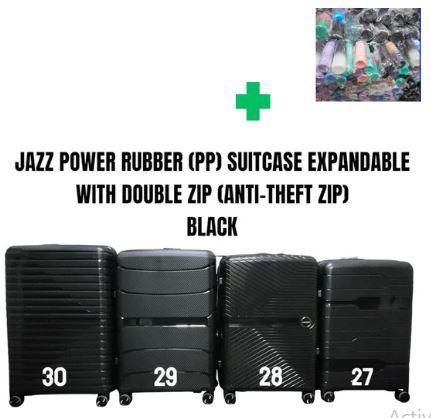 [🤑🥑🟡 REGULAR OFFER 🟡🥑🌽 ]✅️ -  3 IN 1 SIZE 27 BRAND NEW STYLISH & LAXURIOUS JAZZ POWER PP (RUBBER) WITH DOUBLE ZIP  AND WITH EXTENSION ...THAT COMES WITH A FREE WATER BOTTLE ( RANDOM COLOR)