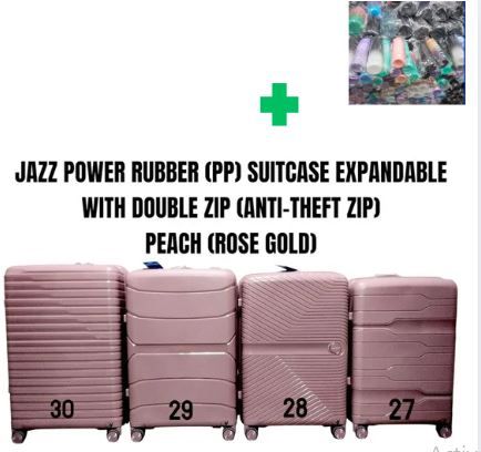 [🤑🥑🟡 REGULAR OFFER 🟡🥑🌽 ]✅️ -  3 IN 1 SIZE 27 BRAND NEW STYLISH & LAXURIOUS JAZZ POWER PP (RUBBER) WITH DOUBLE ZIP  AND WITH EXTENSION ...THAT COMES WITH A FREE WATER BOTTLE ( RANDOM COLOR)