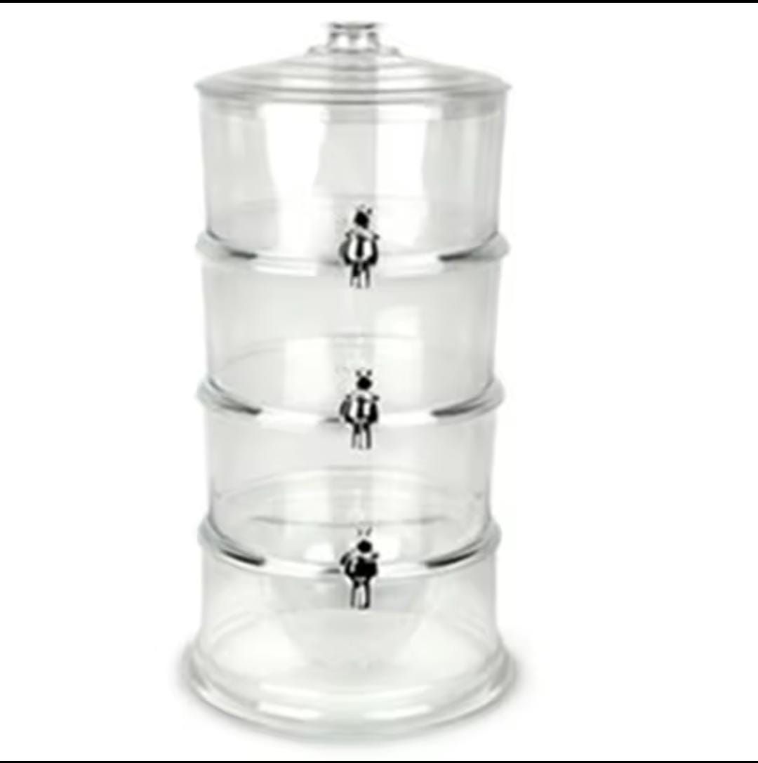 🎯 LIMITED OFFER 🎯 - A 1 PC ⏯️3 tier juice dispenser At Affordable price Clear 3 Litres ●Acrylic At Affordable price