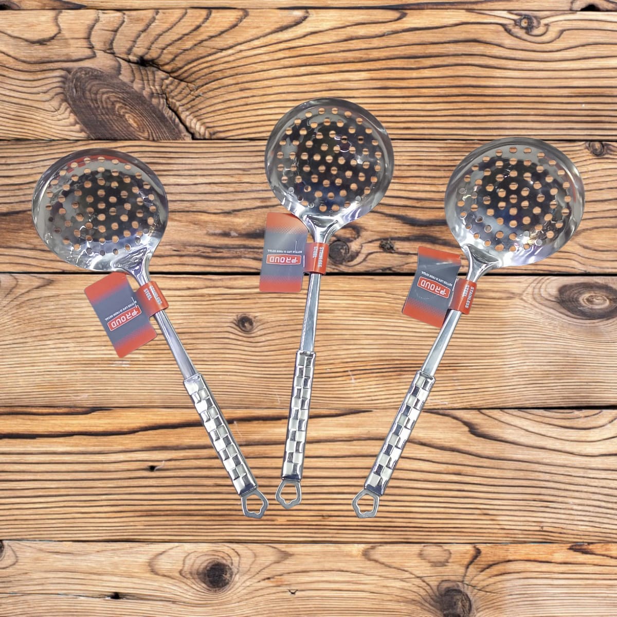 🌟 PREMIUM OFFER 🌟 1PC Stainless Steel Frying Spoon Durable Kitchen Cooking Serving Spoon Heat Resistant Handle Home Cooking Tool