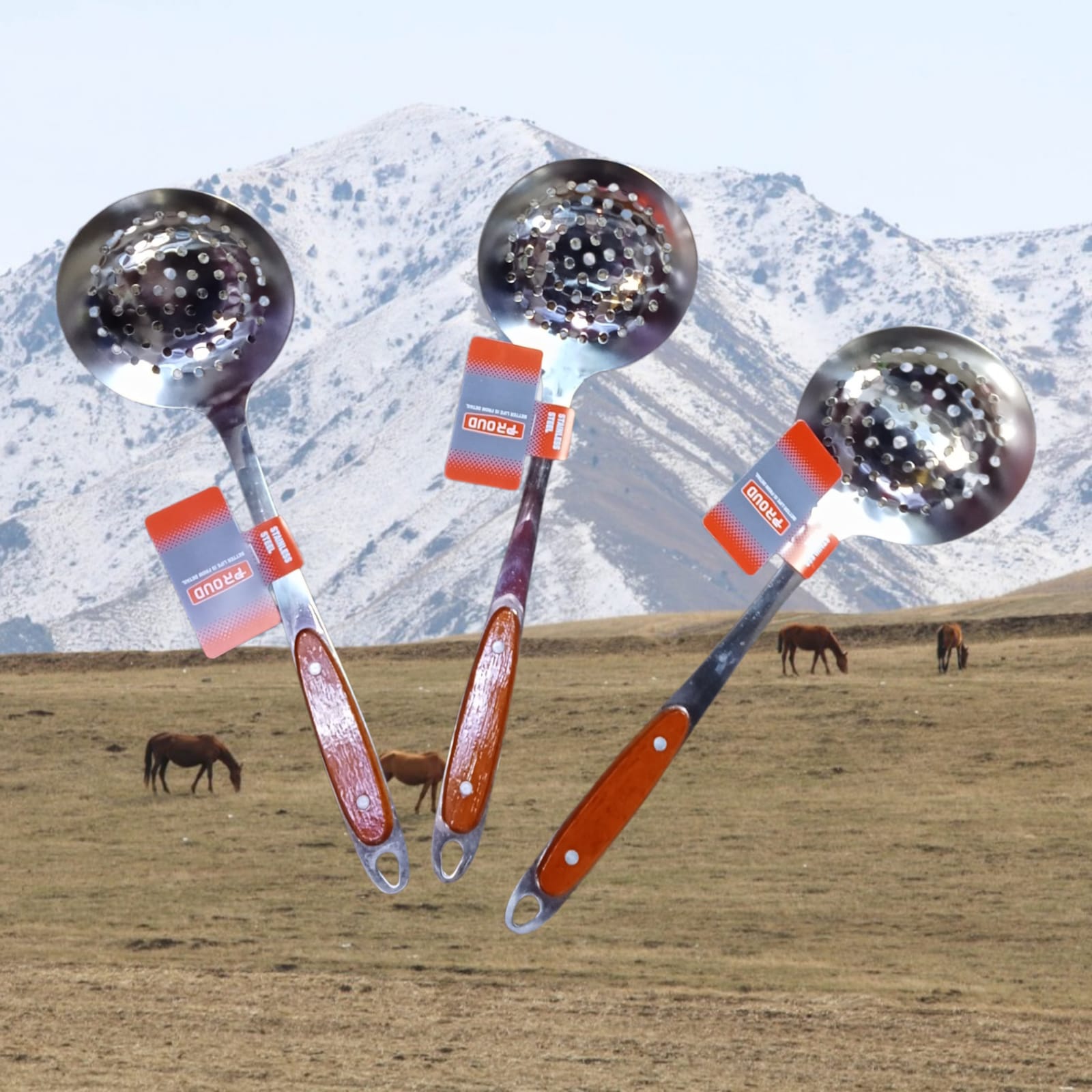 🟡 REGULAR OFFER 🟡 1PC Stainless Steel Fry Spoon Durable Kitchen Cooking Serving Utensil Heat Resistant Easy to Clean Home Use