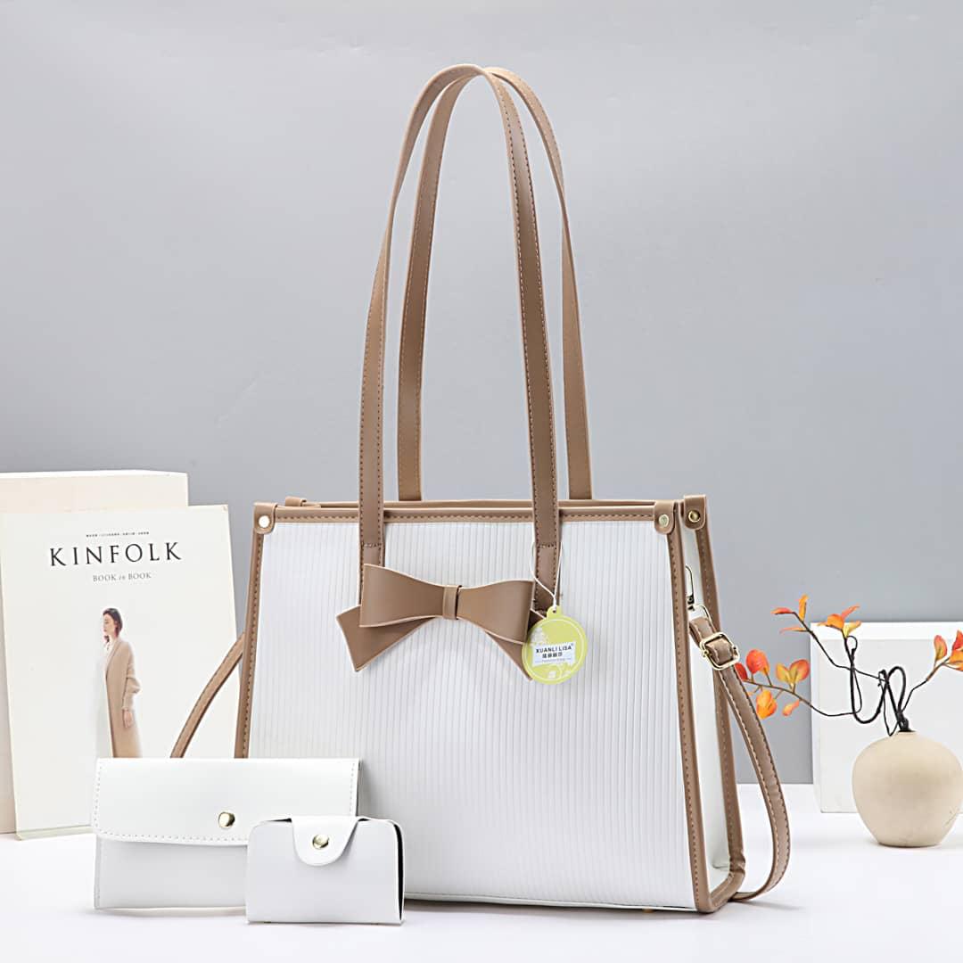 🛍️ DAILY OFFER 🛍️  - 1PC Women’s Genuine Leather Fashion Handbag Large  / Shoulder Bag | Luxury Stylish Zipper Bag for Work, Travel & Daily Use