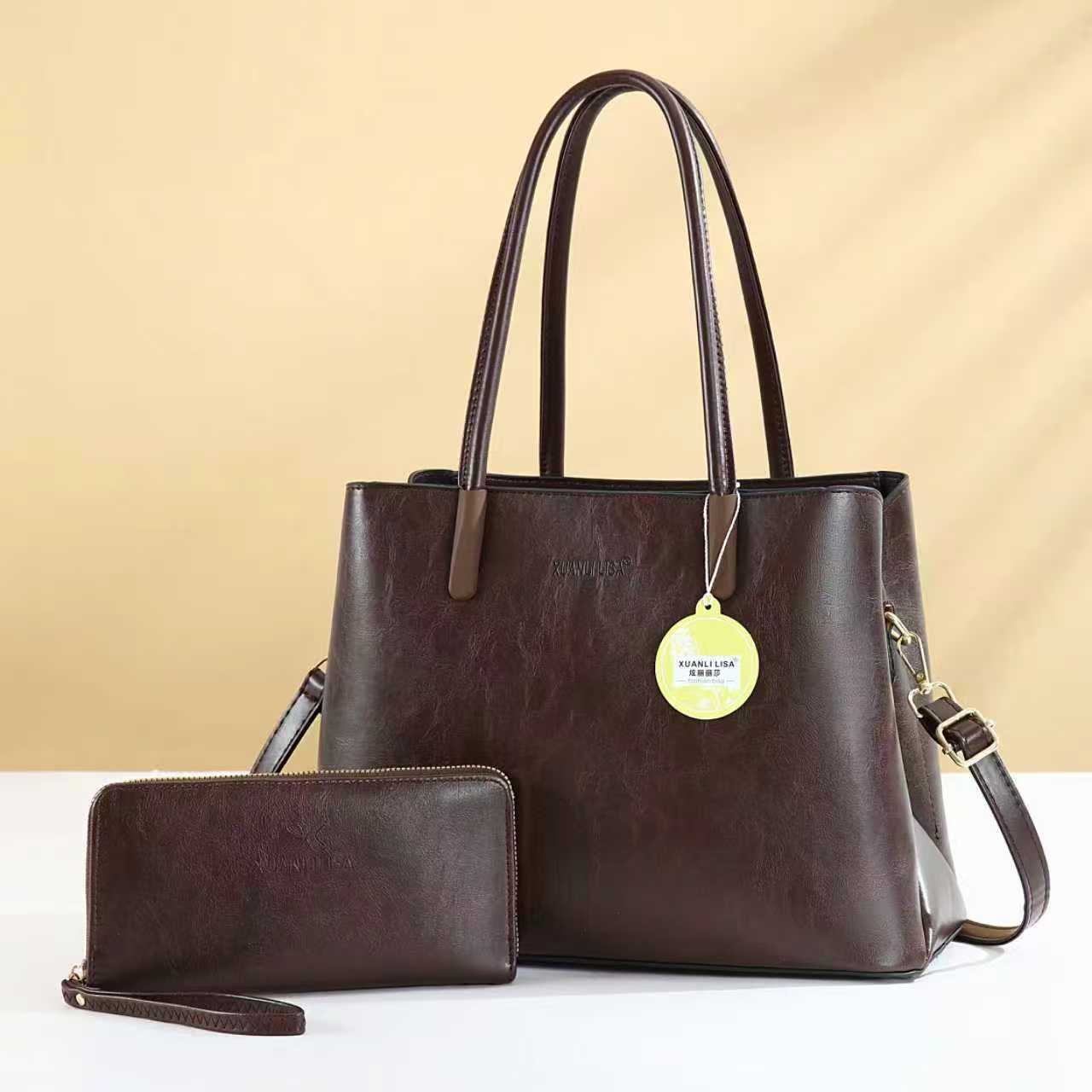 🧨 CLEARANCE OFFER 🧨 1PC Women’s Genuine Leather Shoulder Bag Large Stylish Zipper Handbag | Modern Fashion Bag for Work, Travel & Daily Use